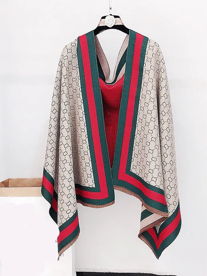 Geometric Elegant Cashmere Scarf