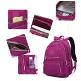 Outdoor Travel Waterproof Nylon Casual Multi Pockets Backpack