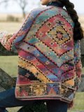Vintage Color-Block Tribal Women's Cardigan