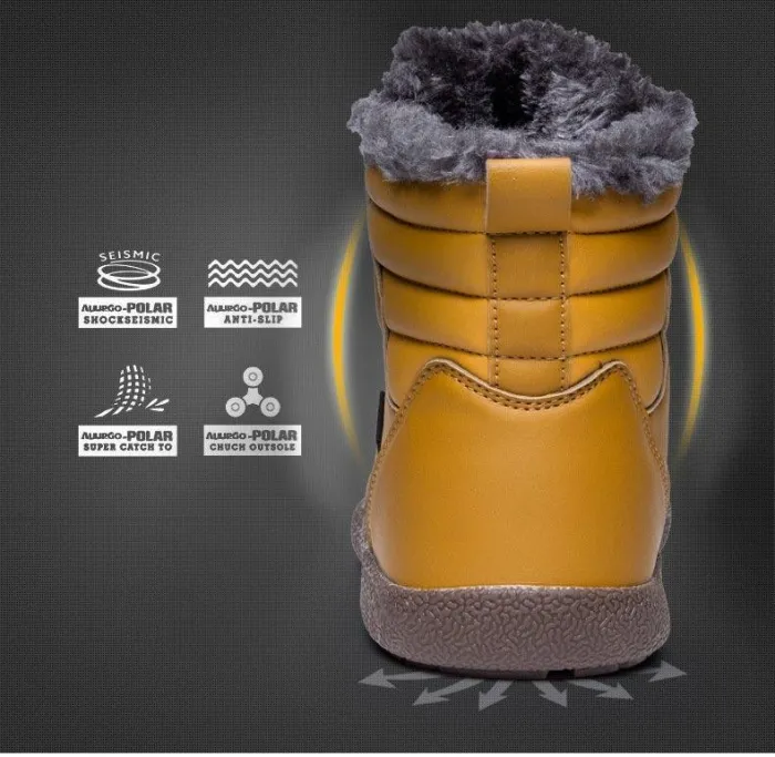 New Cotton Warm Large Size Comfortable Antiskid Shoes Couple Snow Boots