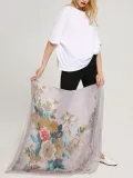 Womens Cotton Flower Scarves