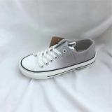 Casual Gradient Color Lace-Up Low-Top Canvas Shoes