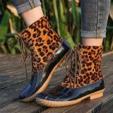 Date Pu Low Heel Boots