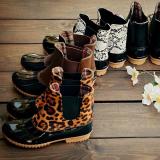 Women Two-Tone Duck Boots