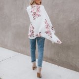 Fashion Print Flare Sleeve Vacation Cardigan