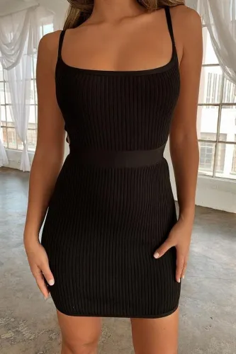 Sexy Spaghetti Straps Backless Bodycon Dresses