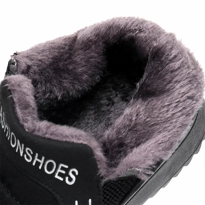Fleece-lined Gore Snow Boots Women Slip-On Ankle Shoes