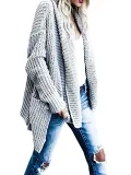 Solid Shawl Collar Casual Knitted Sweater