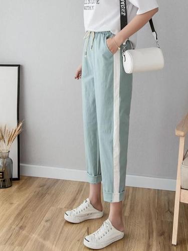 Women's Cotton Linen Ankle Length Pants
