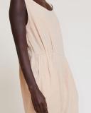 U-Neck Waist Pleated Jumpsuit