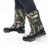 Womens Warm Flat Heel Oxford Winter Snow Boots
