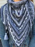 Blue Cotton-Blend Casual Scarves & Shawls