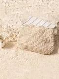Knitted Crossbody Tasseled Bag