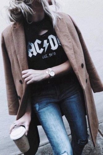 Medium And Long Double-Breasted Cardigan Coat