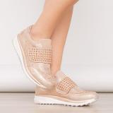 Women's Simple Solid Color Rhinestone Velcro Casual Shoes