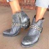 Pu All Season Chunky Heel Boots