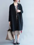 Thickened Long Sleeve Women Baggy casual Cardigan