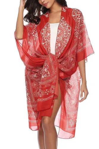 Casual Loose Bohemian Style Printing Sunscreen Cardigan