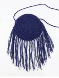 Women Hand-Woven Straw Shoulder Bag Tassel Beach Bag Handbag