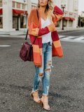 Fashion Color Stitching Knitting Sweater