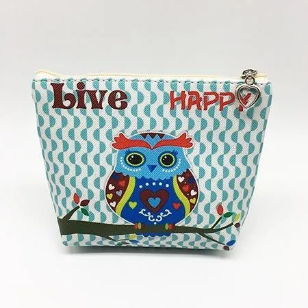 Fashion Cartoon Owl Zero Wallet Key Bag Children's PU Wallet Coin Bag