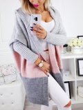 Casual Hoodie Long Sleeve Knitted Cardigan