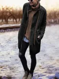 High Collar Irregular Zipper Long Coats
