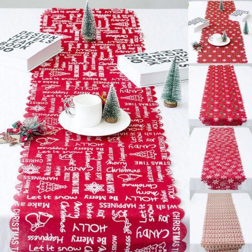 Linen Christmas Home Table Decor Tablecloth