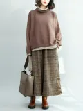 Loose Batwing Sleeves Knitting Sweater