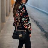 Sweet Retro Chic Loose Embroidery Long Sleeve Knitting Sweater