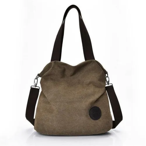 Large Capacity Casual Canvas Handbag Outdoor Shoulder Bag