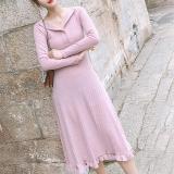 Casual Show Thin   Knitted Sweater Maxi Dress
