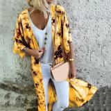 Fashion Abstract Style Print Long Sleeve Cardigan
