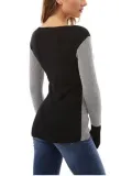 Casual Long Sleeve Patchwork Sweatershirt