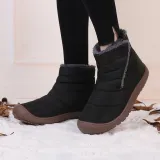 Large Size Unisex Waterproof Fur Lining Slip On Snow Boots