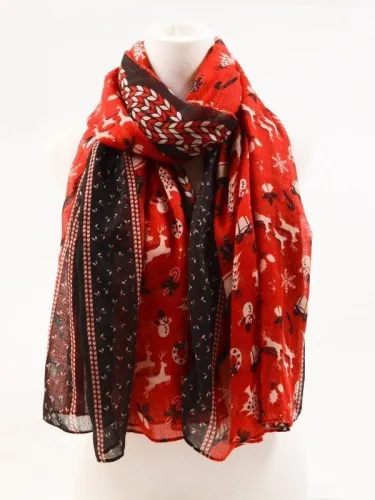 Christmas Red Casual Scarves & Shawls
