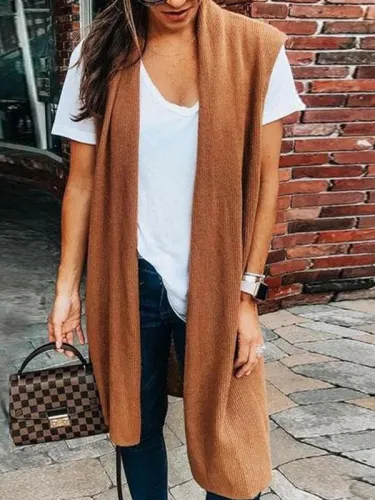 Loose Fitting Plain Basic Cardigans