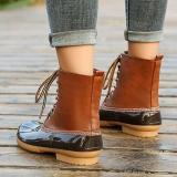 Date Pu Low Heel Boots