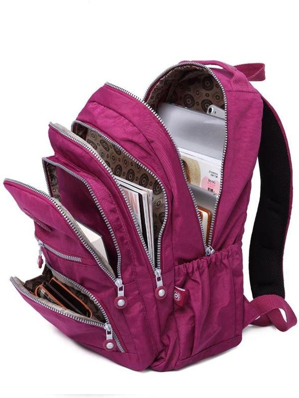 Outdoor Travel Waterproof Nylon Casual Multi Pockets Backpack