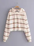 Fashion Stripe Loose Hoodie Sweatshirts