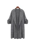 Mid-Length Cardigan Casual Suit Trench Outerwear