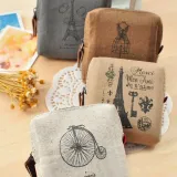Paris Vintage Canvas Coin Purse