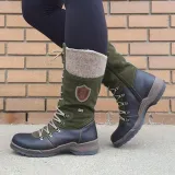 Women's casual lace-up daily flat boots