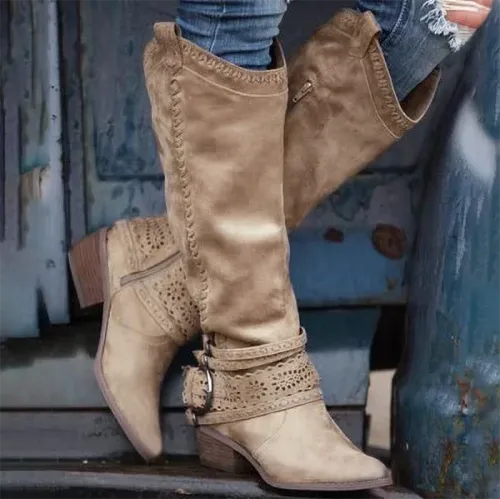 Daily Hollow-Out Spring/fall Boots