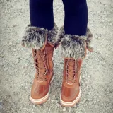 Women Winter Comfy Lace Up Mid-Calf Boots
