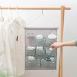 Cotton Linen Hanging Storage Bag 7 Pockets Wall Hanging Organizer