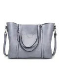 Women Oil Leather Tote Casual Front Pockets Crossbody Bags Handbags