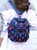Floral Nylon Zipper Backpacks Crossbody Bags