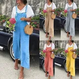 Linen Casual Fashion Strap Jumpsuit