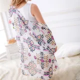 Casual Loose Printed Beach Long Cardigan
